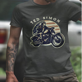 Camiseta Na moda personalizada e bicicleta vintage entusias