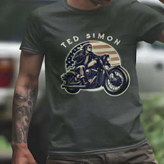 Camiseta Na moda personalizada e bicicleta vintage entusias