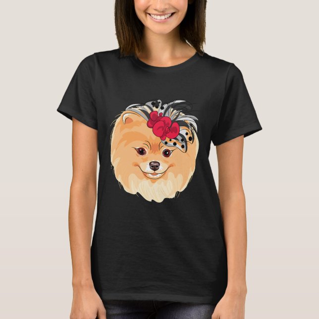 Camiseta Na moda Pomeraniano (Frente)