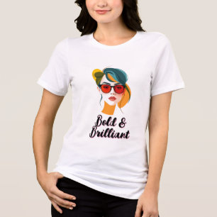 Camiseta Na moda Pop de Arte Com Óculos De Sol