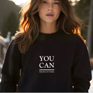 Camiseta Na moda Preto Que Você Pode Slogan