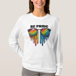 Camiseta Na moda Pride Eyeglass com Cor Arco-Íris LGBTQ+