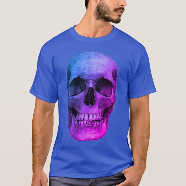 Camiseta Na moda Retro-Art Azul (Frente)
