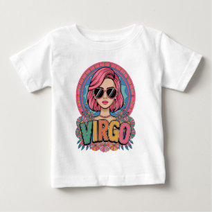 Camiseta Na moda Retro Virgo Mulher-Vírus - Sinal Zodiac Co