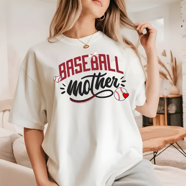 Camiseta Na moda Simples da Mãe de Beisebol Moderna (Baseball Mother T-Shirt)