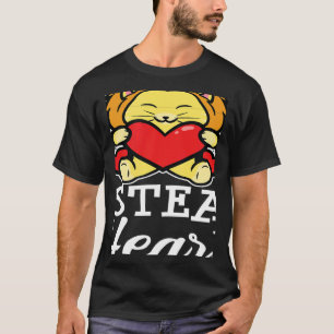 Camiseta Na moda Statement Lion Heart Dia de os namorados L