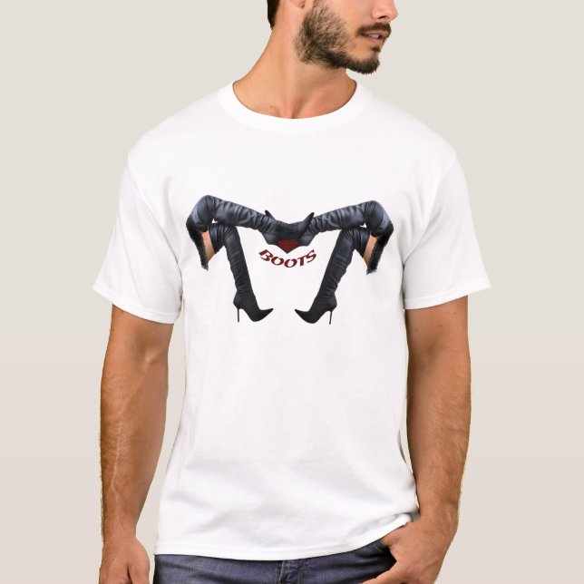 Camiseta Na moda Stiletto Boot Art (Frente)