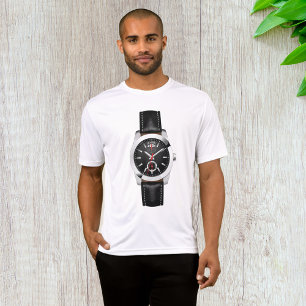 Camiseta Na moda Timepece do Lúxo Cronógrafo Negro