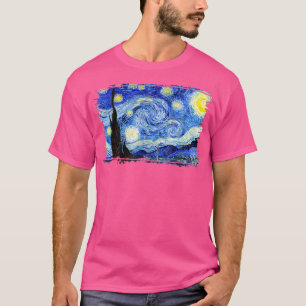 Camiseta Na moda Vintage Art Starry Night Vincent Van Gogh