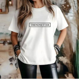 Camiseta Na moda White Trendsetter Slogan T Shirt