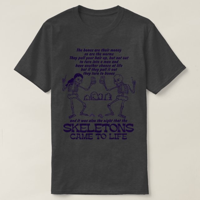 Camiseta Na Noite Em Que Os Esqueletos Vieram À Vida (Frente do Design)