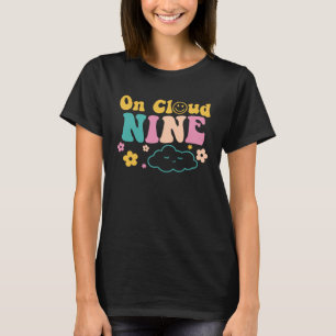 Camiseta Na Nuvem Nove Anos Feliz Aniversário Para Crianças