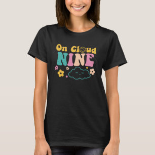 Camiseta Na Nuvem Nove Anos Feliz Aniversário Para Crianças