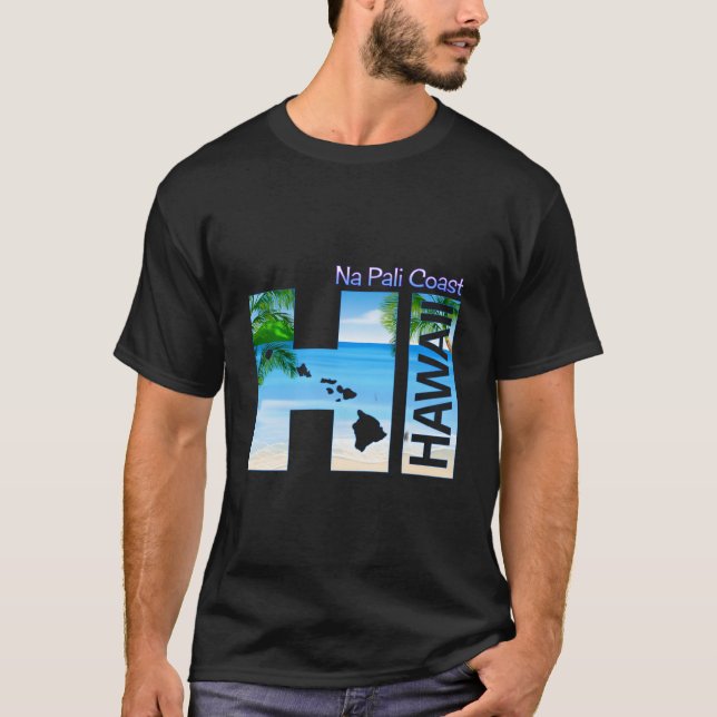 Camiseta Na Pali Coast Hi Hawaii Aloha State Vacation (Frente)