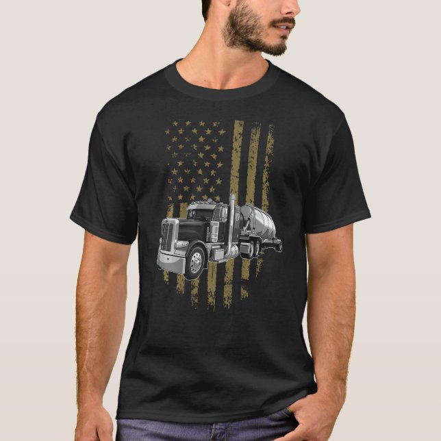 Camiseta Na Parte Traseira - Grande Piloto Semi Trailer Dri (Frente)
