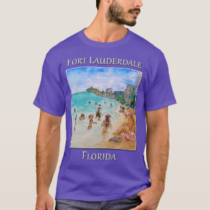 Camiseta Na praia Fort Lauderdale Florida TShirt