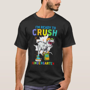 Camiseta Na Prépara-se Para Esmagar Creche Dinossauro Volta