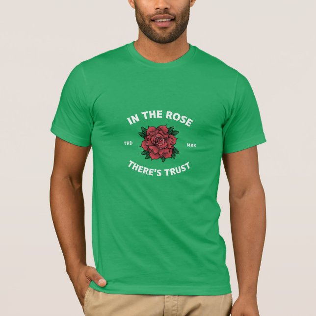 CAMISETA NA ROSA, HÁ CONFIANÇA (Frente)