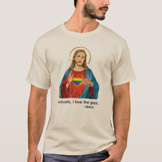 CAMISETA NA VERDADE, EU AMO OS GAYS. JESUS AMO LGBTQ+
