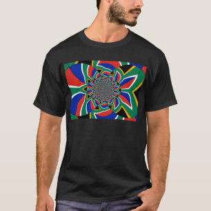 Camiseta Nação Arco-Íris: Vibrante Impressão de Arte na Áfr