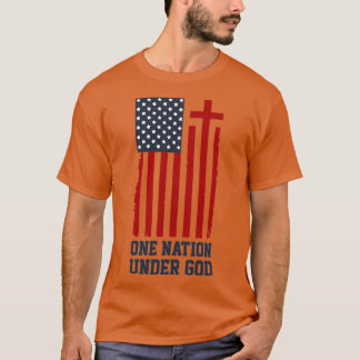 Camiseta Nação da bandeira 1 americana sob Deus 2