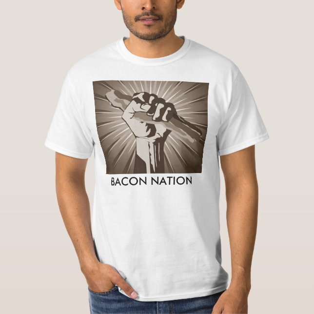 Camiseta Nação do bacon (Frente)