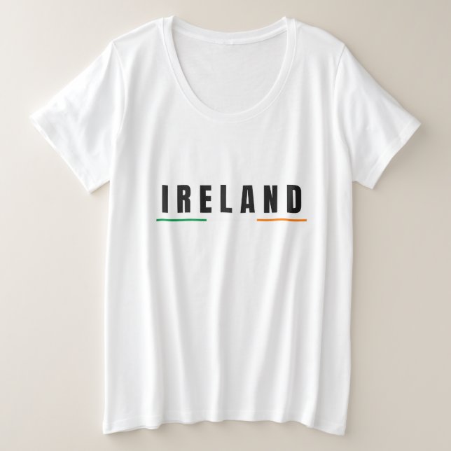 Camiseta Nação irlandesa moderna irlanda Aniversário Souven (Frente do Design)