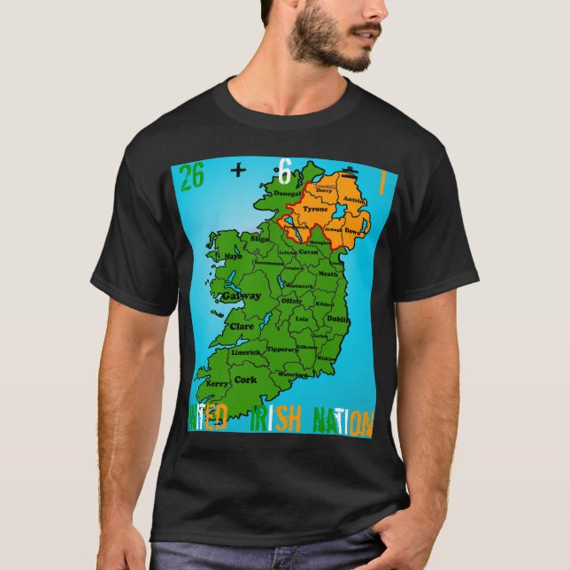 Camiseta Nação irlandesa unida (Frente)