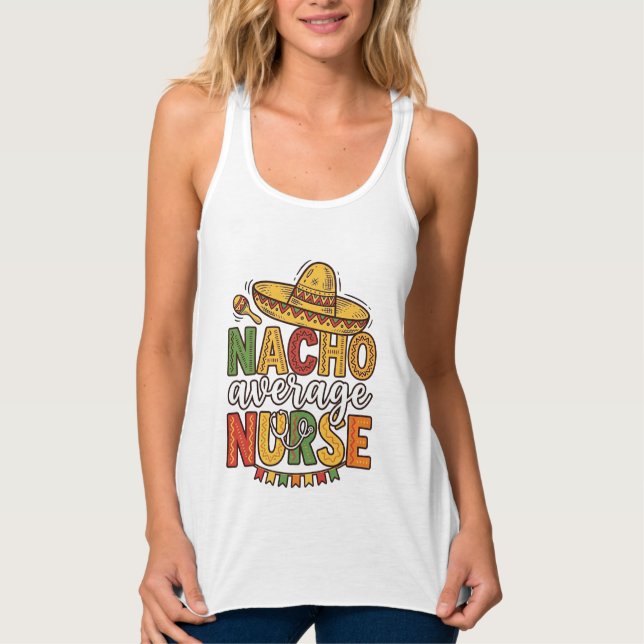 Camiseta Nacho Average Nurse Cinco De Mayo Design_ (Frente)