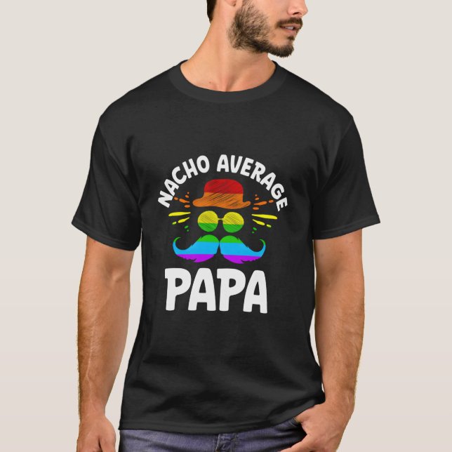 Camiseta Nacho Average Papa Fathers Day Foodie Parents Food (Frente)