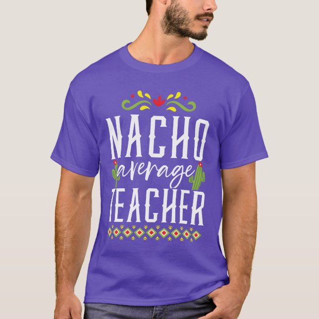 Camiseta Nacho Averageeacher Meico Meican Cinco de Mayo ret (Frente)