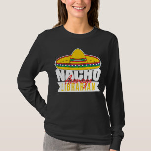 Camiseta Nacho Biblioteca Média Mexicana Sombrero Hat Books
