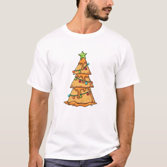 Camiseta Nacho Christmas Tree Xmas Pajamas (Frente)