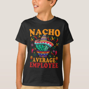 Camiseta Nacho Funcionário Médio Engraçado Nacho Funcionári