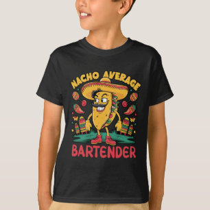 Camiseta Nacho Média Bartender Cinco De Mayo Funn Mexicano