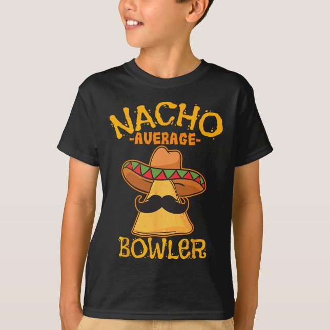 Camiseta Nacho Média Bowler Boliche Mexicana Cinco De Mayo (Frente)