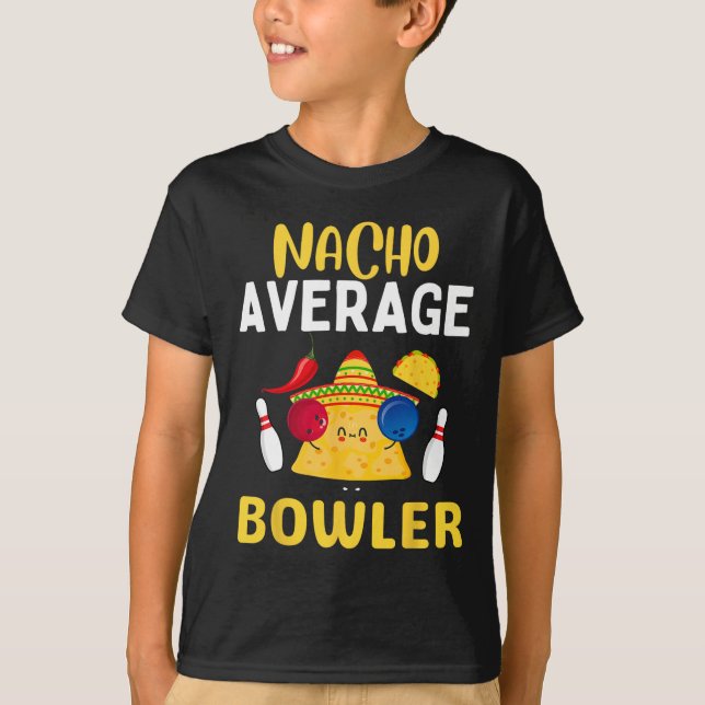Camiseta Nacho Média Bowler Cinco De Mayo Boliche Mexicano (Frente)