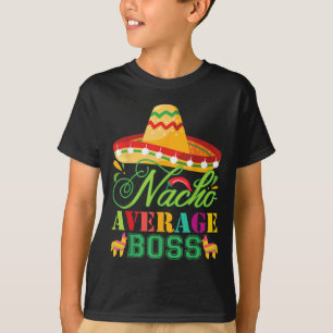 Camiseta Nacho Média Chefe Diversão Cinco de Mayo