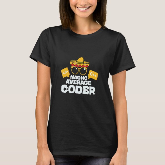 Camiseta Nacho Média Codificador Codificador Taco Programad (Frente)