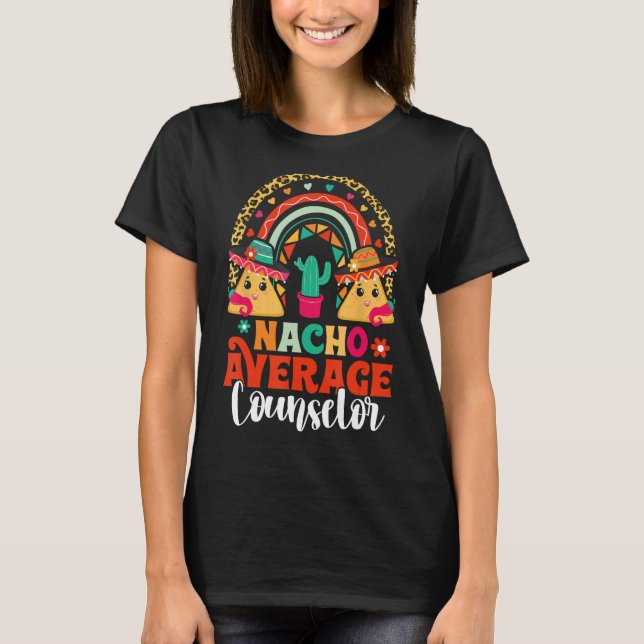 Camiseta Nacho Média Conselheiro Escolar Cinco De Mayo Mexi (Frente)