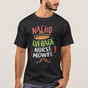 Camiseta Nacho Média da Parteira Sombrero Beard Cinco De Ma