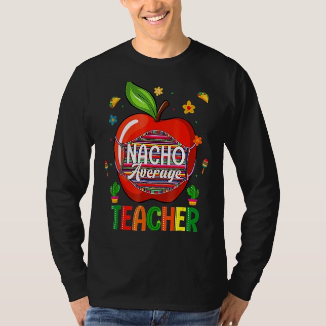 Camiseta Nacho Média de Professores Apple Teach Cinco De Ma (Frente)