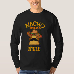 Camiseta Nacho Média Emile Nome Personalizado Funny Taco