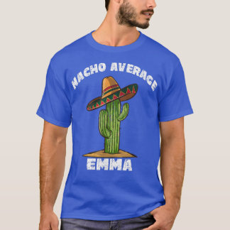 Camiseta Nacho Média EmmaPersonalizada Cactus Sombrero Art