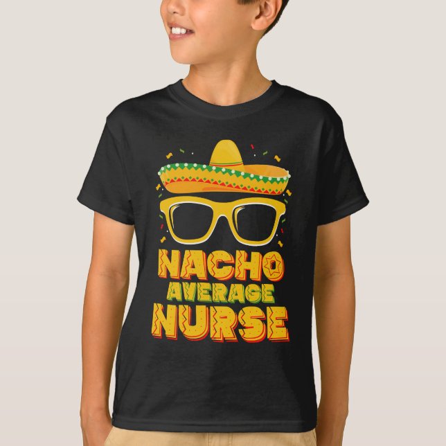 Camiseta Nacho Média Enfermeira Cinco De Mayo Combinação Fa (Frente)