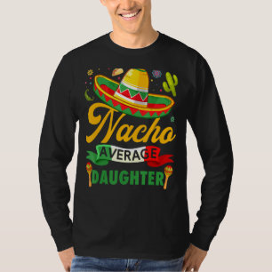 Camiseta Nacho Média Filha Sombrero Mexicano Cinco De M
