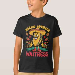 Camiseta Nacho Média Garçonete Cinco De Mayo Engraçado Mexi