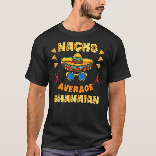 Camiseta Nacho Média Ghanaian Cinco De Mayo (Frente)