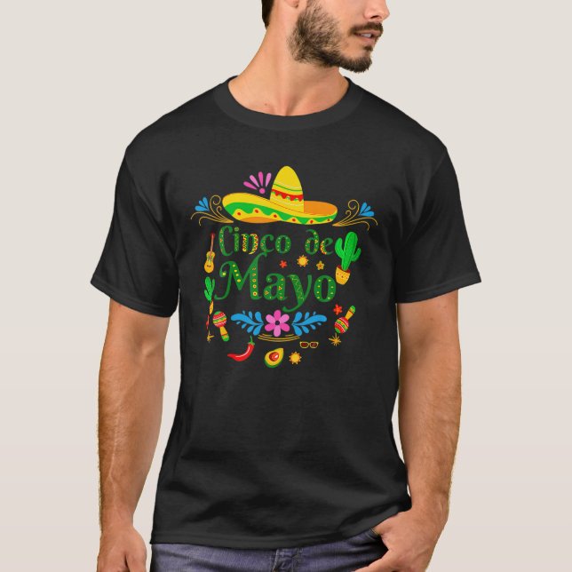 Camiseta Nacho Média Grandson Cute Cinco De Mayo (Frente)