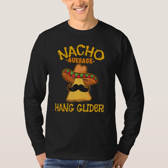 Camiseta Nacho Média Hang Glider Cinco De Mayo Mexicano Fi (Frente)